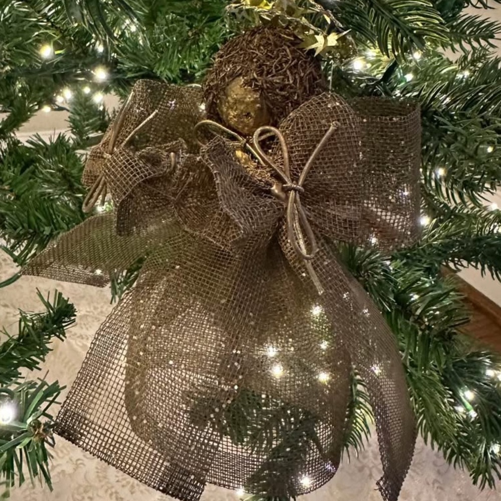 🎄Mesh Angel Ornament /Mini Tree Topper - Picture 8 of 11